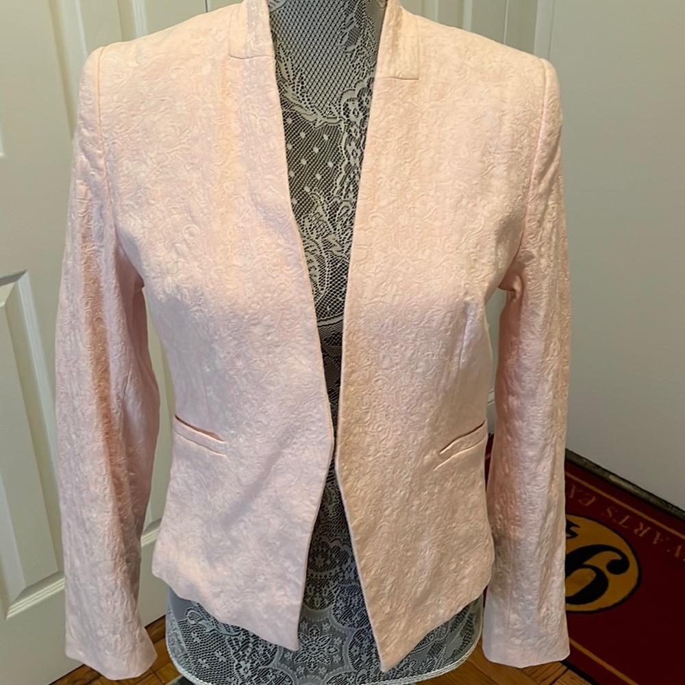 Mario Serrani Pale Pink Textured Blazer